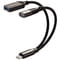 Фото - Адаптер Promate Link-i Lightning - USB + USB Type-C (M/F), 0.16 м, Black (otglink-i.black) | click.ua