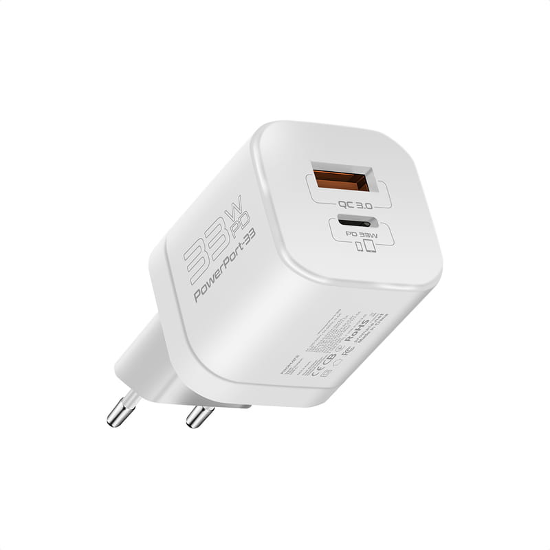 Зарядное устройство Promate PowerPort-33 White