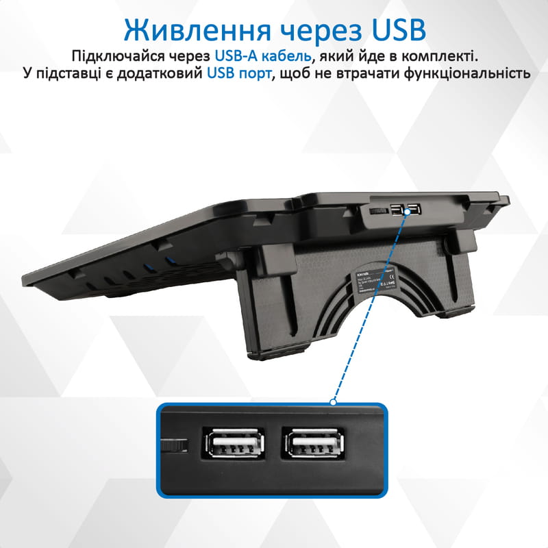 Охлаждающая подставка для ноутбука Promate AirBase-1 Black