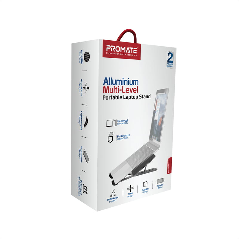 Охолоджуюча пiдставка для ноутбука Promate PocketMount Grey
