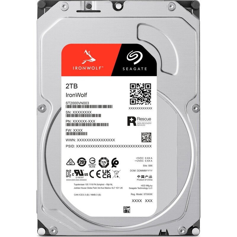 Накопитель HDD SATA 2.0TB Seagate IronWolf NAS 5400rpm 256MB (ST2000VN003)