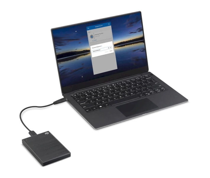 Зовнішній жорсткий диск 2.5" USB 2.0TB Seagate One Touch with Password Black (STKY2000400)