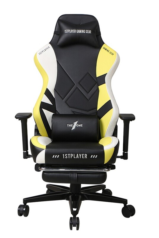 Кресло для геймеров 1stPlayer Duke Black-White-Yellow