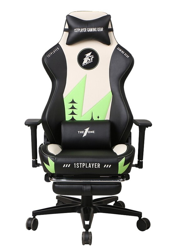 Кресло для геймеров 1stPlayer Duke Black-White-Green