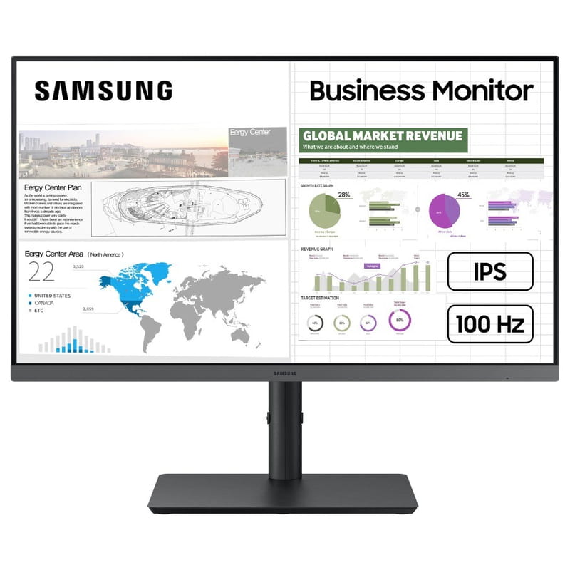 Монiтор Samsung 24" Essential LS24C430G (LS24C430GAIXCI) IPS Black 100Hz