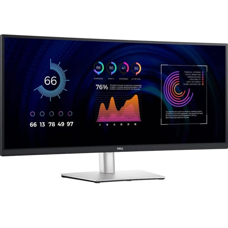 Монiтор Dell 34" P3424WE (210-BGTY) IPS Black Curved