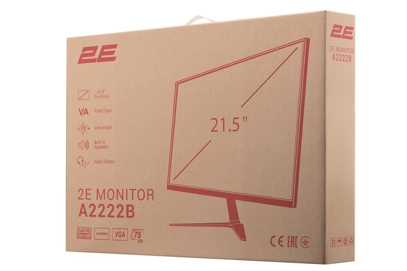Монітор 2E 21.5" A2222B (2E-A2222B-01.UA) VA Black
