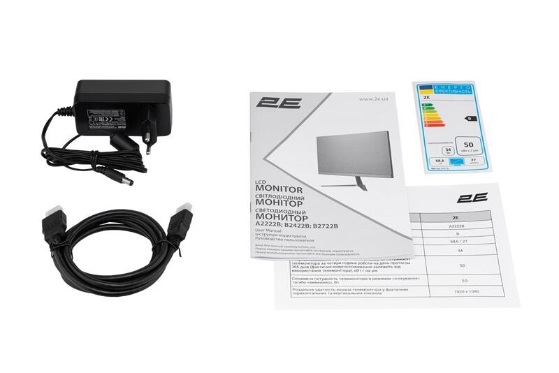 Монітор 2E 21.5" A2222B (2E-A2222B-01.UA) VA Black