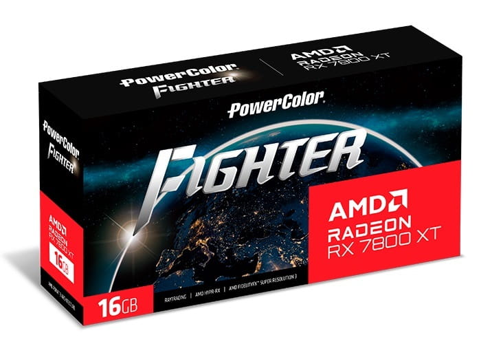 Видеокарта AMD Radeon RX 7800 XT 16GB GDDR6 Fighter PowerColor (RX 7800 XT 16G-F/OC)