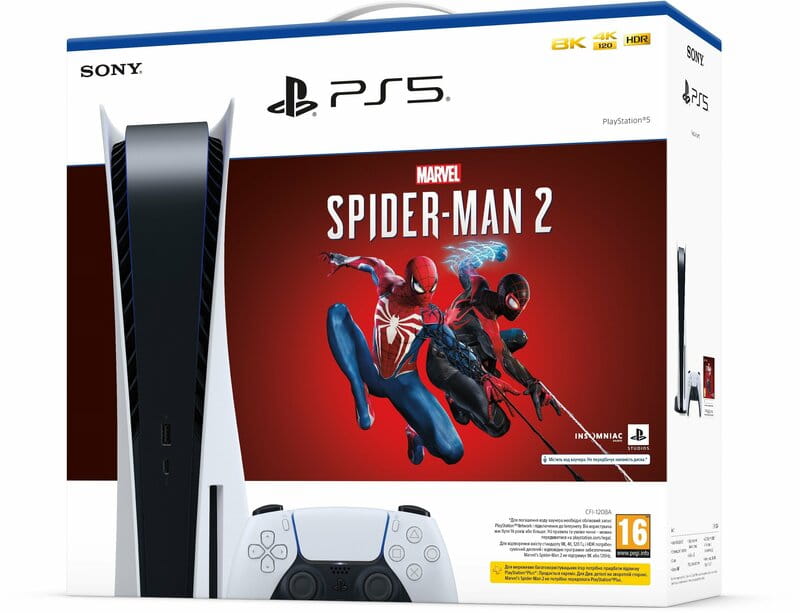Ігрова приставка Sony PlayStation 5 Ultra HD Blu-ray (Marvel`s Spider-Man 2) (1000039695)