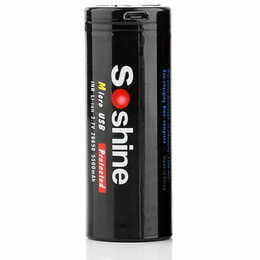 Аккумулятор Soshine 26650 microUSB 5500mAh 1шт