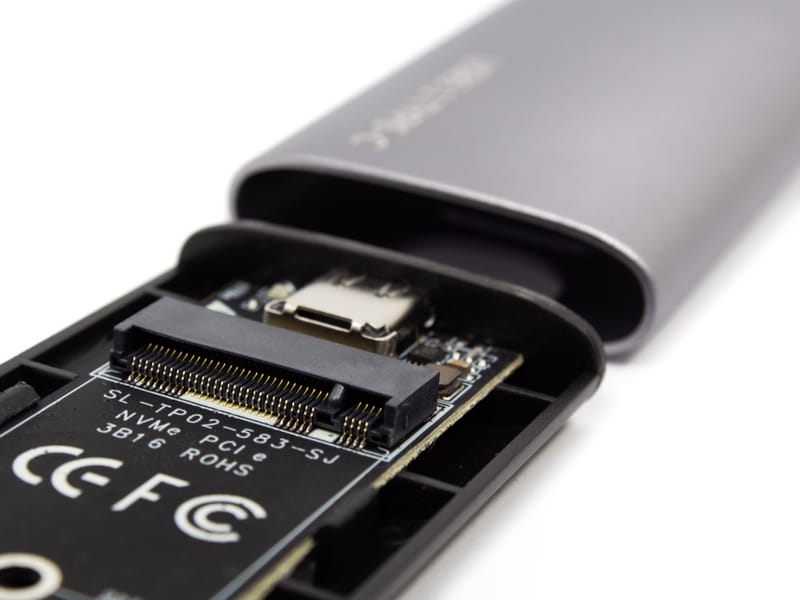 Зовнішня кишеня Frime M.2 NVMe PCIe, USB 3.2 Type-C, Metal, Silver (FHE401.M2UC)