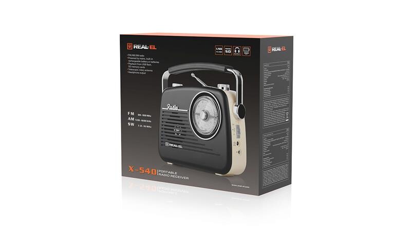 Радиоприемник REAL-EL X-540 Black-Yellow