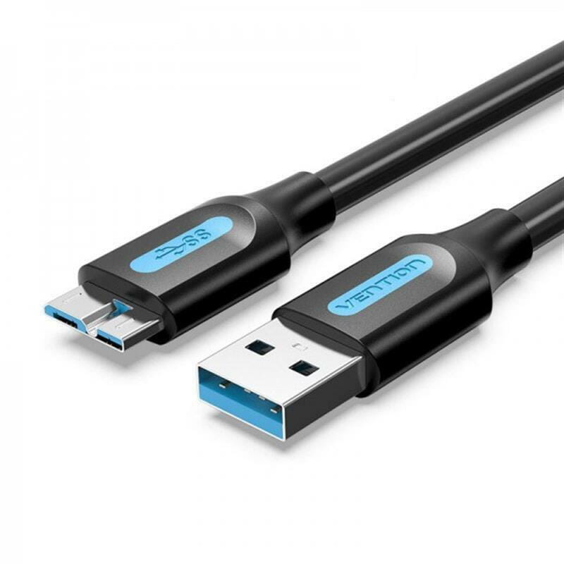 Кабель Vention USB - micro USB Type-B (M/M), PVC Round nickel-plated, 1 м, Black (COPBF)