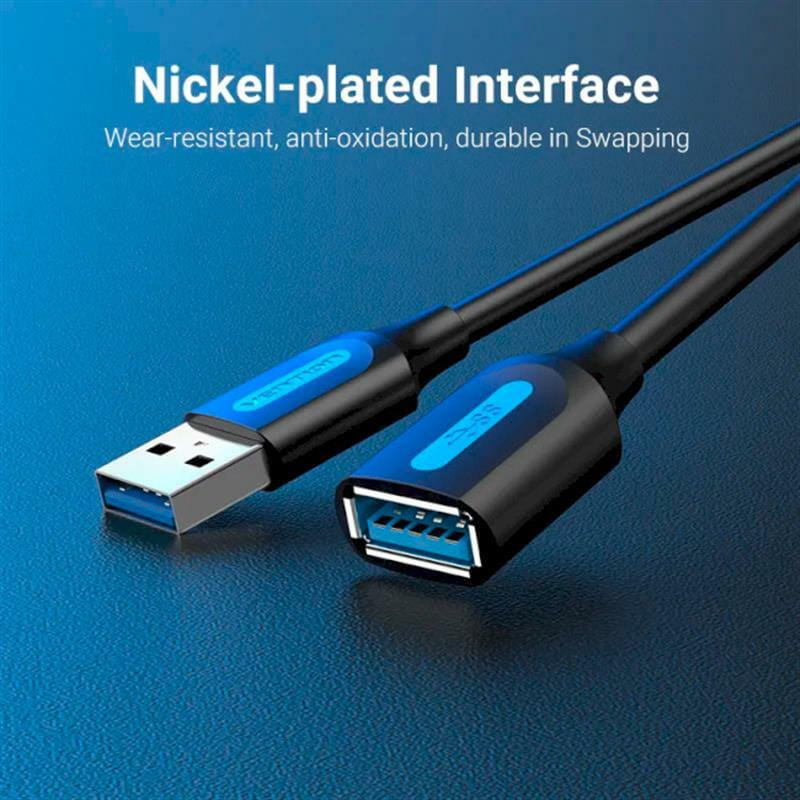 Кабель-удлинитель Vention USB - USB V 3.0 (M/F), 3 м, Black (CBHBI)