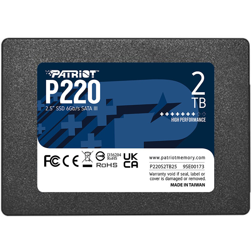 Накопитель SSD 2TB Patriot P220 2.5" SATAIII TLC (P220S2TB25)