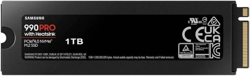 Накопичувач SSD 1ТB Samsung 990 PRO with Heatsink M.2 2280 PCIe 4.0 x4 NVMe V-NAND MLC (MZ-V9P1T0CW)
