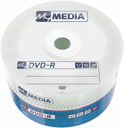 Фото - Оптичний диск Verbatim Диски DVD+R MyMedia  4.7GB, 16x, Matt Silver Wrap, 50шт 69200 (69200)