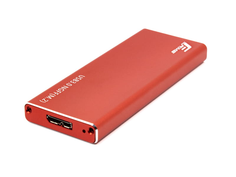 Зовнішня кишеня Frime M.2 NGFF SATA, USB 3.0, Metal, Red (FHE203.M2U30)