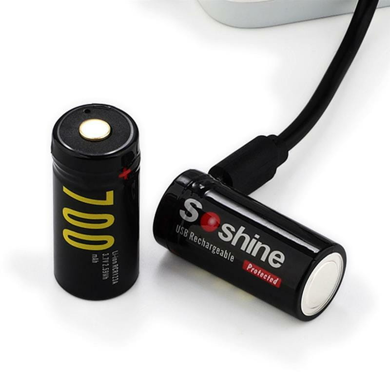 Аккумулятор Soshine CR123A/16340 microUSB 700mAh 1шт