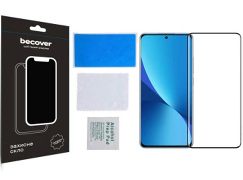 Защитное стекло BeCover для Xiaomi Redmi 12 Black (709610)