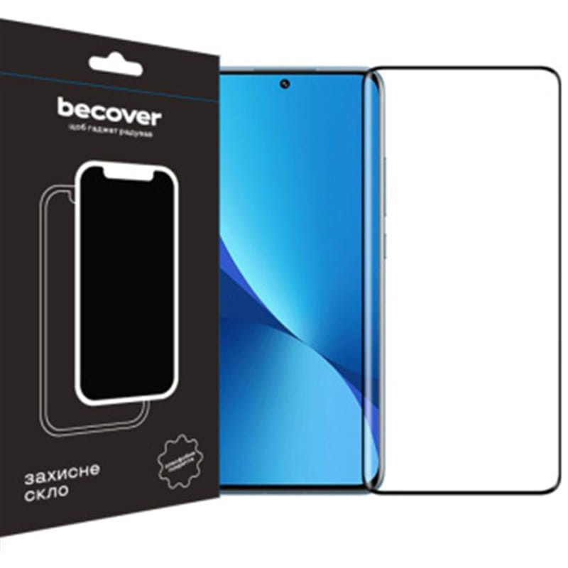 Защитное стекло BeCover для Xiaomi Redmi 12 Black (709610)