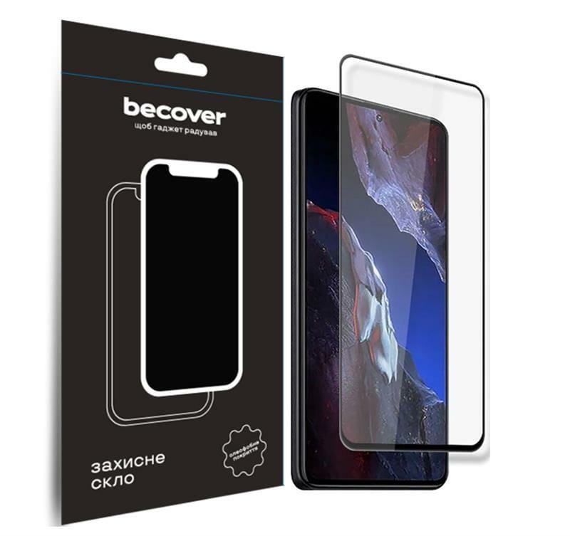 Защитное стекло BeCover для Xiaomi Poco F5 Pro Black (709744)