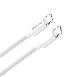 Кабель ColorWay USB Type-C - USB Type-C (M/M), PD Fast Charging 65W, 3.0 А, 2 м, White (CW-CBPDCC056-WT)