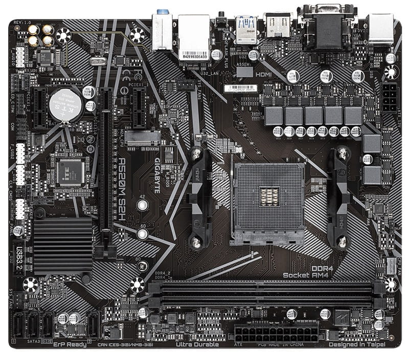 Материнская плата Gigabyte A520M S2H Socket AM4