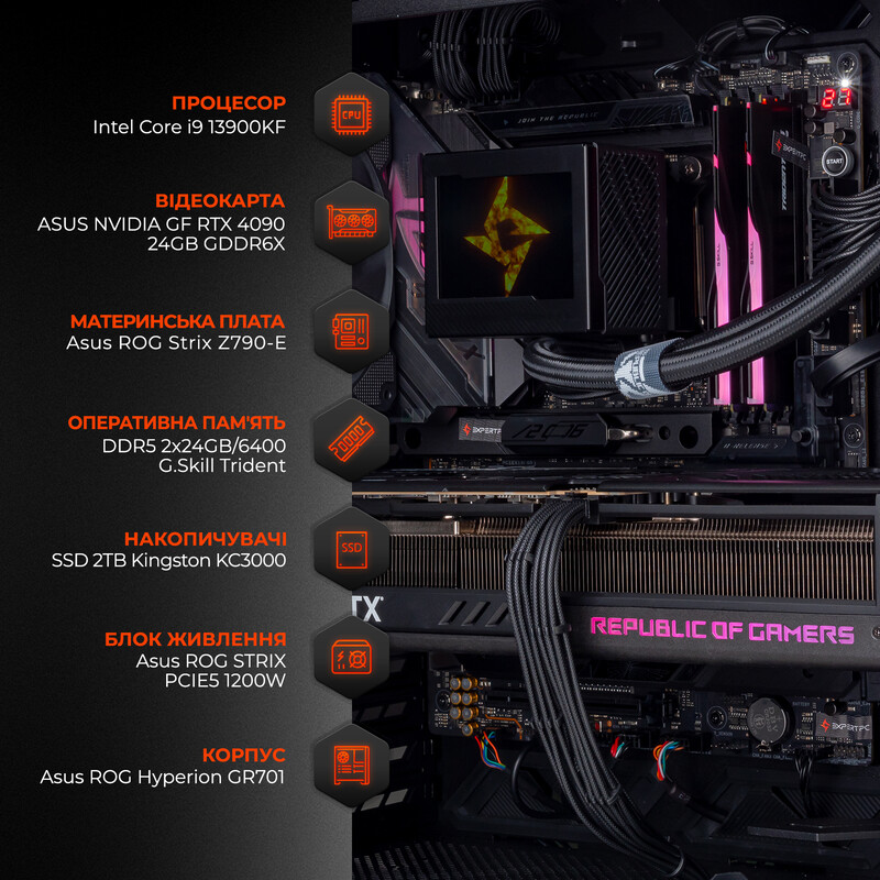 Персональний комп`ютер Expert PC Ultimate (I13900KF.48.S2.4090.G11913)
