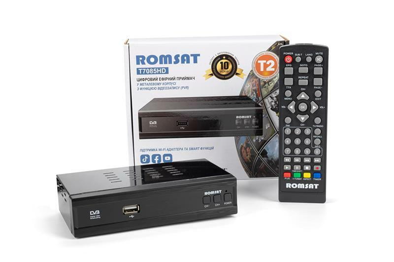 Тюнер DVB-T2 Romsat T7085HD