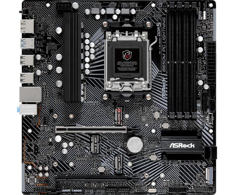Материнская плата ASRock B650M PG Lightning Socket AM5