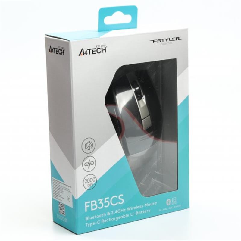 Мышь беспроводная A4Tech Fstyler FB35CS Stone Grey