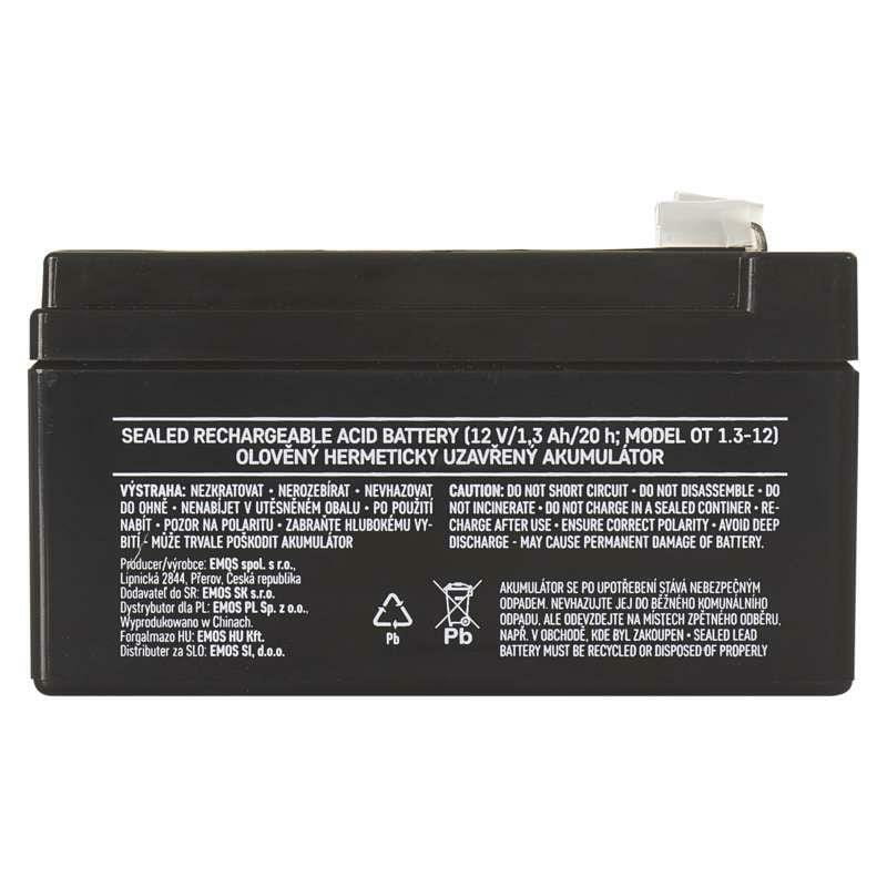 Акумуляторна батарея Emos B9652 12V 1.3AH (FAST.4.7 MM) AGM