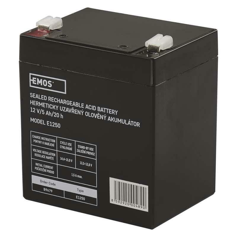 Аккумуляторная батарея Emos B9679 12V 5AH (FAST.6.3 MM) AGM