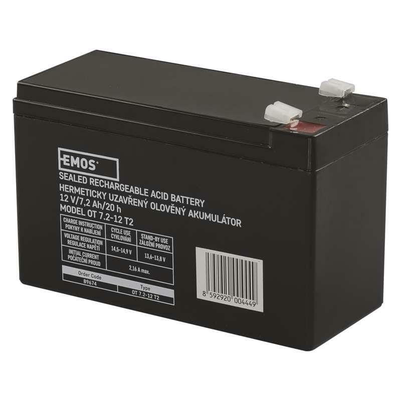 Аккумуляторная батарея Emos B9674 12V 7.2AH (FAST.6.3 MM) AGM
