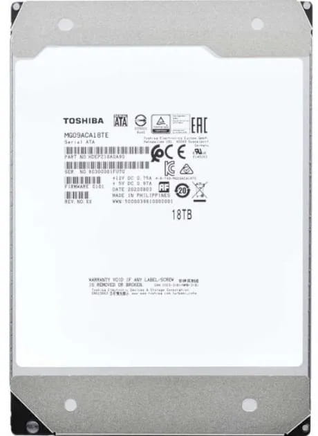 Накопичувач HDD SATA 18.0TB Toshiba Enterprise Performance 7200rpm 512MB (MG09ACA18TE)