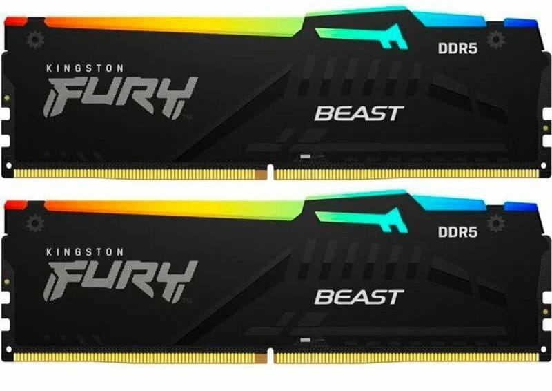 Модуль памяти DDR5 2x8GB/5200 Kingston Fury Beast RGB Black (KF552C36BBEAK2-16)