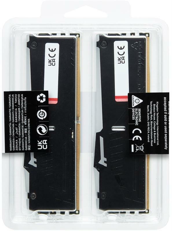 Модуль памяти DDR5 2x8GB/5200 Kingston Fury Beast RGB Black (KF552C36BBEAK2-16)