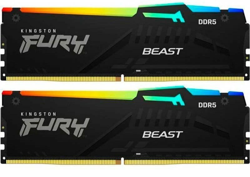 Модуль памяти DDR5 2x8GB/5200 Kingston Fury Beast RGB Black (KF552C36BBEAK2-16)