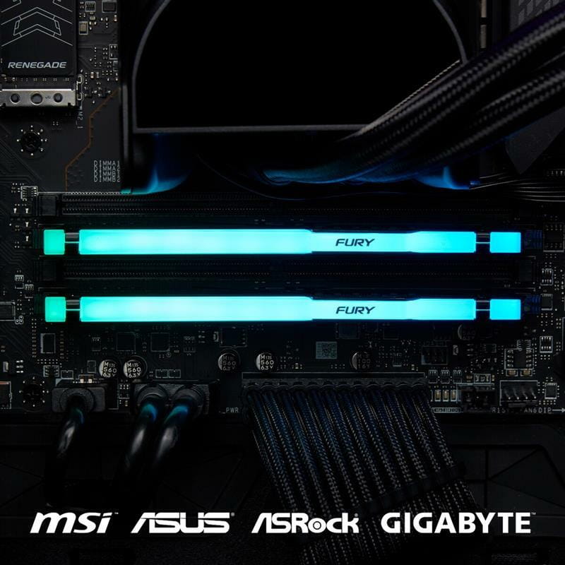 Модуль памяти DDR5 2x8GB/5200 Kingston Fury Beast RGB Black (KF552C36BBEAK2-16)