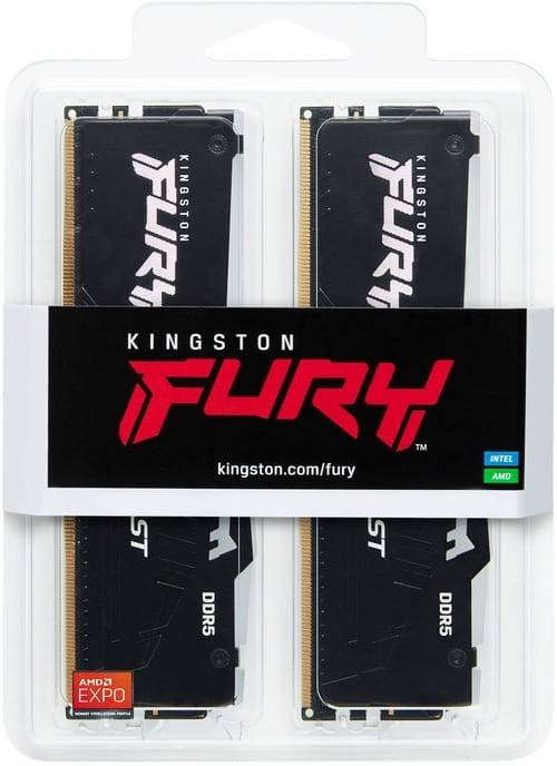 Модуль пам`яті DDR5 2x8GB/5200 Kingston Fury Beast RGB Black (KF552C40BBAK2-16)