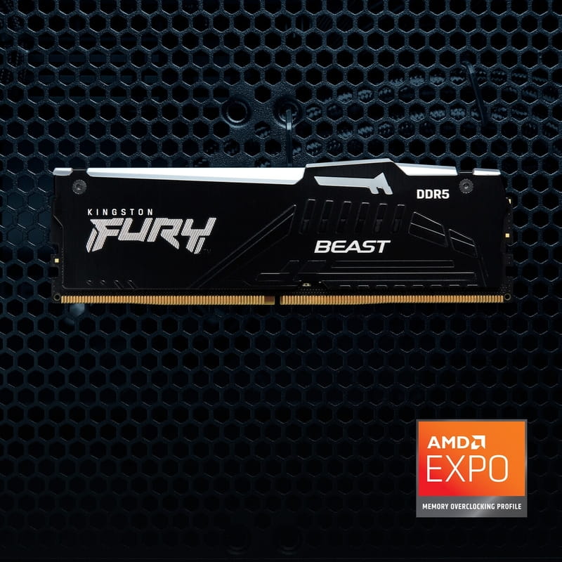 Модуль памяти DDR5 2x8GB/5200 Kingston Fury Beast RGB Black (KF552C40BBAK2-16)