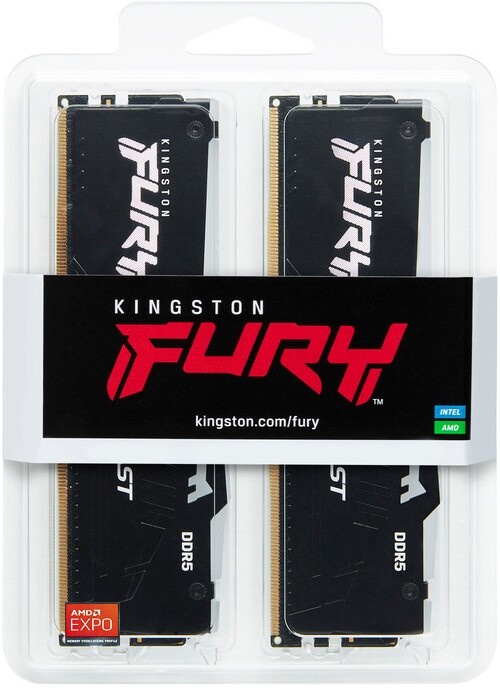 Модуль памяти DDR5 2x8GB/5200 Kingston Fury Beast RGB Black (KF552C40BBAK2-16)