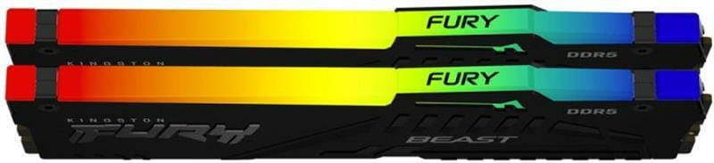 Модуль памяти DDR5 2x8GB/5200 Kingston Fury Beast RGB Black (KF552C40BBAK2-16)