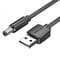 Фото - Кабель Vention USB - DC (M/M), 5.5 мм, 0.5 м, Black (CEYBD) | click.ua