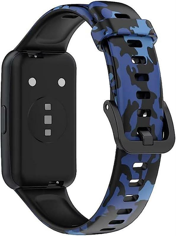 Ремешок BeCover Modern Style для Huawei Band 7/Honor Band 7 Black-Blue (709445)