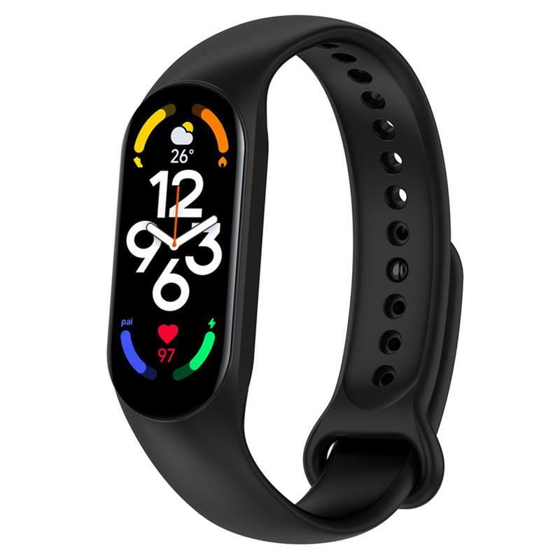 Силиконовый ремешок BeCover для Xiaomi Mi Smart Band 7 Black (707476)
