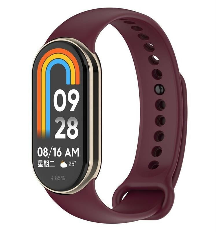Силиконовый ремешок BeCover для Xiaomi Mi Smart Band 8 Burgundy Red (709378)