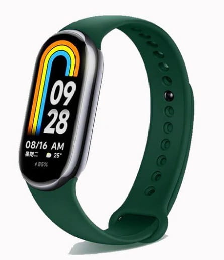 Силиконовый ремешок BeCover для Xiaomi Mi Smart Band 8 Dark Green (709384)